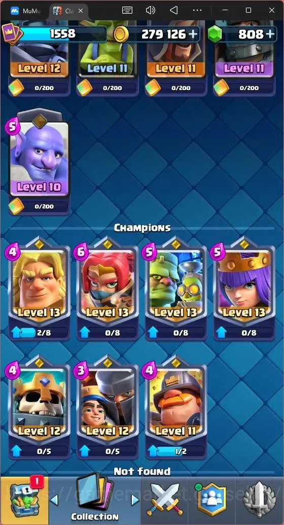 Clash Royale Accounts High-End Global |CL 1558|KTL 15|Trophy 10316|1 MAX|7 CHamp|2 Hero|11 Evo|Arena 25|279 Gold|808 13