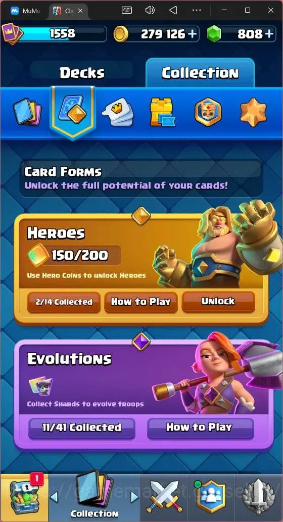 Clash Royale Accounts High-End Global |CL 1558|KTL 15|Trophy 10316|1 MAX|7 CHamp|2 Hero|11 Evo|Arena 25|279 Gold|808 14
