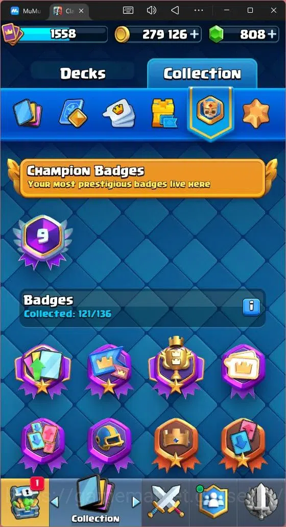 Clash Royale Accounts High-End Global |CL 1558|KTL 15|Trophy 10316|1 MAX|7 CHamp|2 Hero|11 Evo|Arena 25|279 Gold|808 19