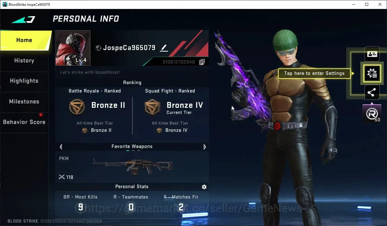 Blood Strike Accounts Others ASIA|Eternal QBZ95-Whisper | L4 | BR Bronze II | 2 Legendary Guns|NetEase|Check SS(BLS5393) 2