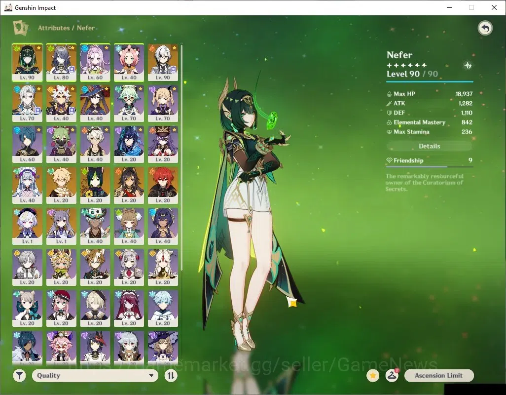 Genshin Impact Accounts ASIA|AR 52|BD Unset|5 Limited+1(*5Wep)|Nefer,Lauma image 5