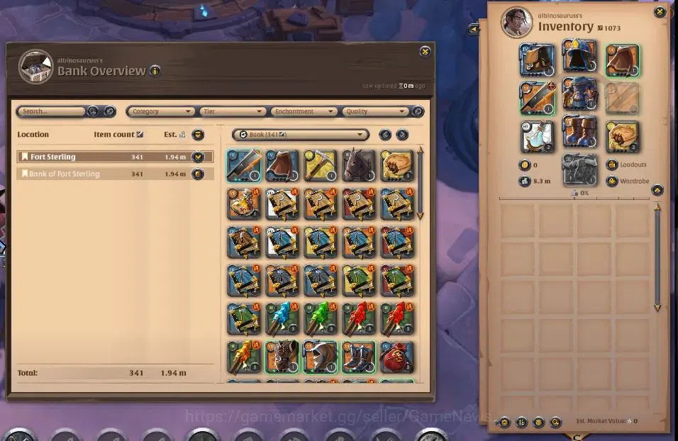 Albion Online Accounts ASIA | 4,26M Total Fame - 8,3M Silver | T8 Ore Min image 2