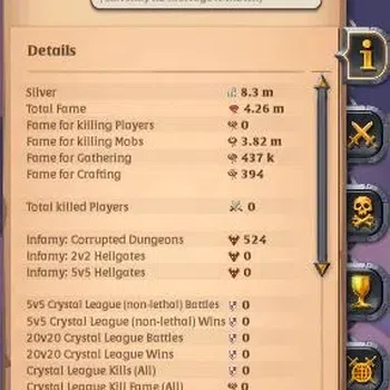 Albion Online Others ASIA | 4,26M Total Fame - 8,3M Silver | T8 Ore Min image 1