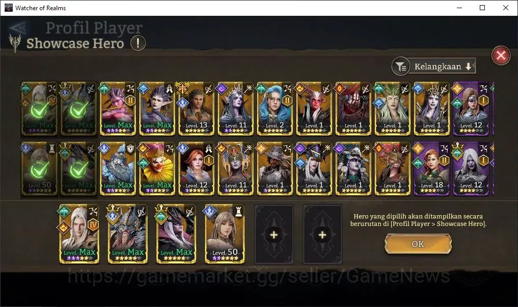 Watcher of Realms Accounts Global 50x|Lv 12|320K Power|2 Lord[Elddr,Aracha]+1 image 14