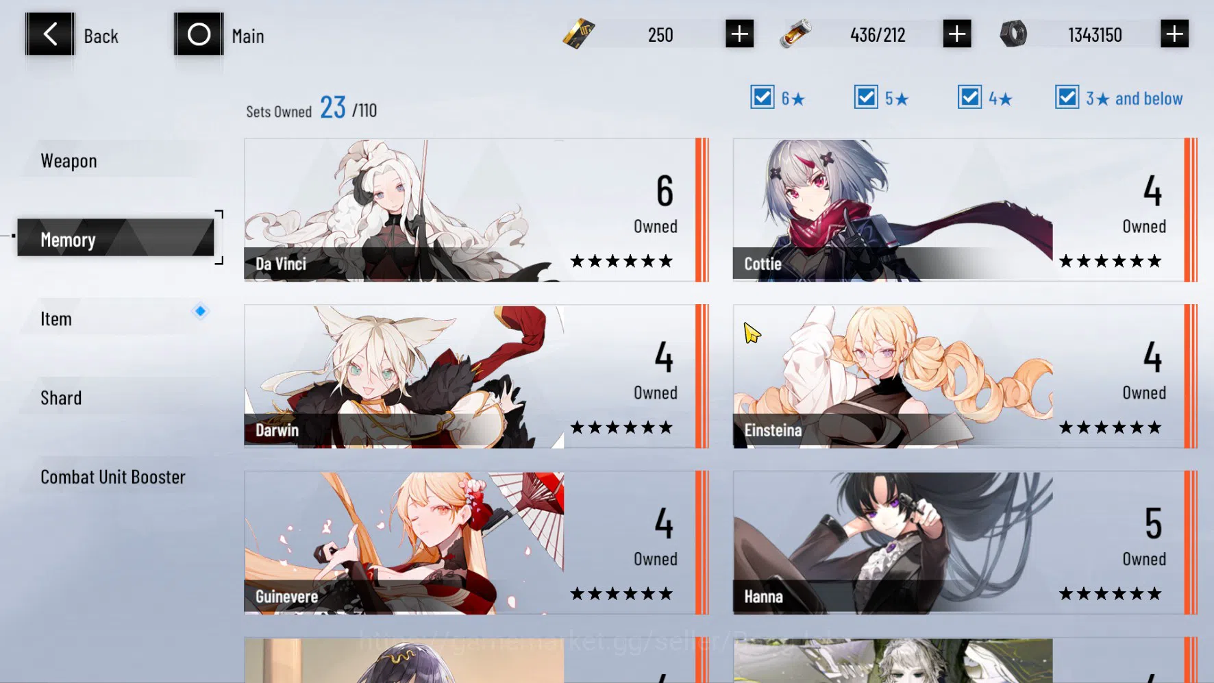 Punishing: Gray Raven Accounts ASIA PACIFIC | LEVEL 74 | Lucia Tsubaki Skin | Nir image 15
