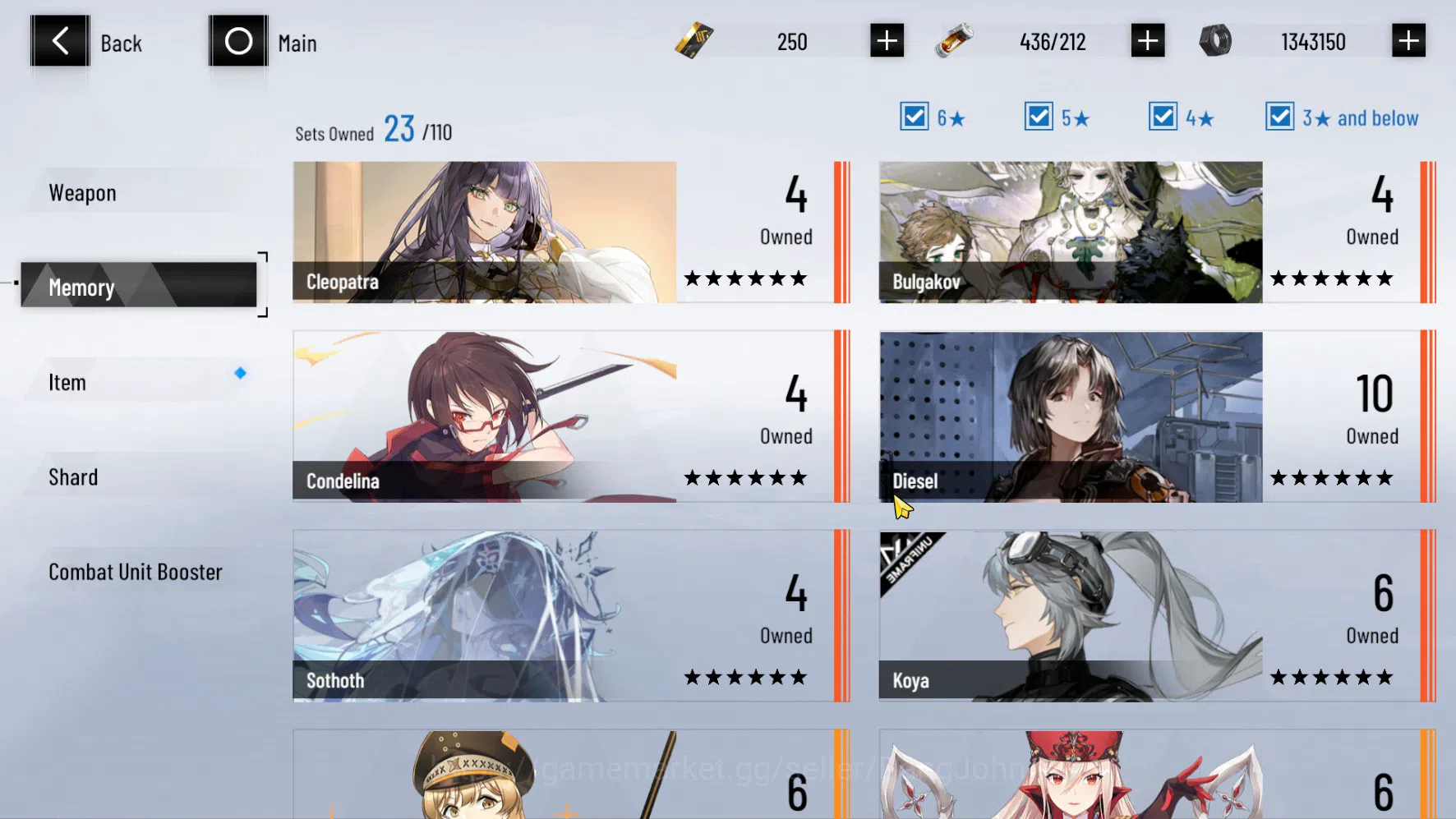Punishing: Gray Raven Accounts ASIA PACIFIC | LEVEL 74 | Lucia Tsubaki Skin | Nir image 16