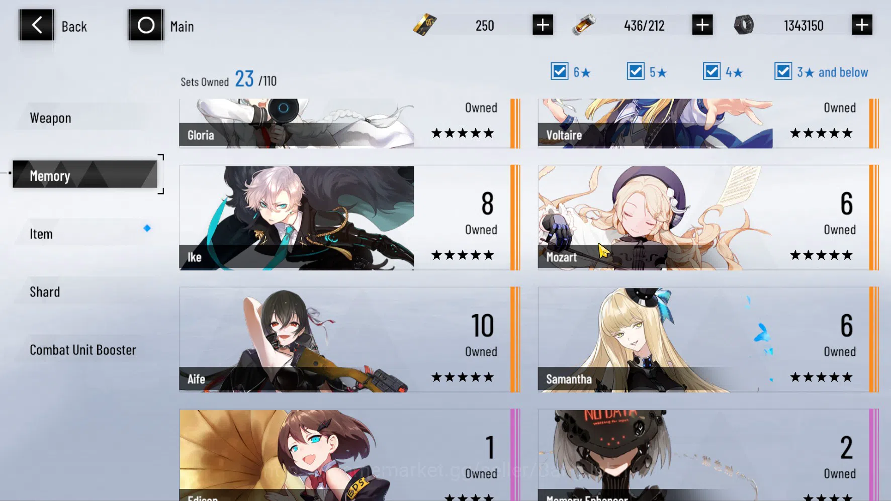 Punishing: Gray Raven Accounts ASIA PACIFIC | LEVEL 74 | Lucia Tsubaki Skin | Nir image 17