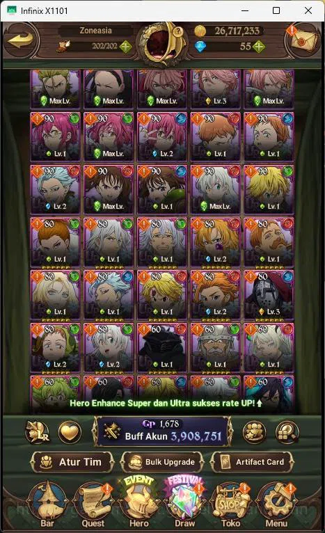 The Seven Deadly Sins: Grand Cross Accounts ASIA | 3.9M CC | 1LR Elizabeth|  UR Salos, Merlin  image 15