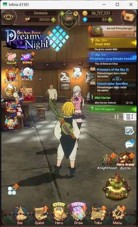 The Seven Deadly Sins: Grand Cross Accounts ASIA | 3.9M CC | 1LR Elizabeth|  UR Salos, Merlin  image 2