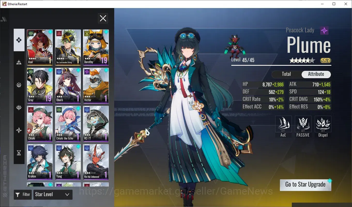 Etheria: Restart Accounts GLOBAL-S25|Lv25|11 SSR[Lian,Yeli,Plume,Kloss,Lingl image 3
