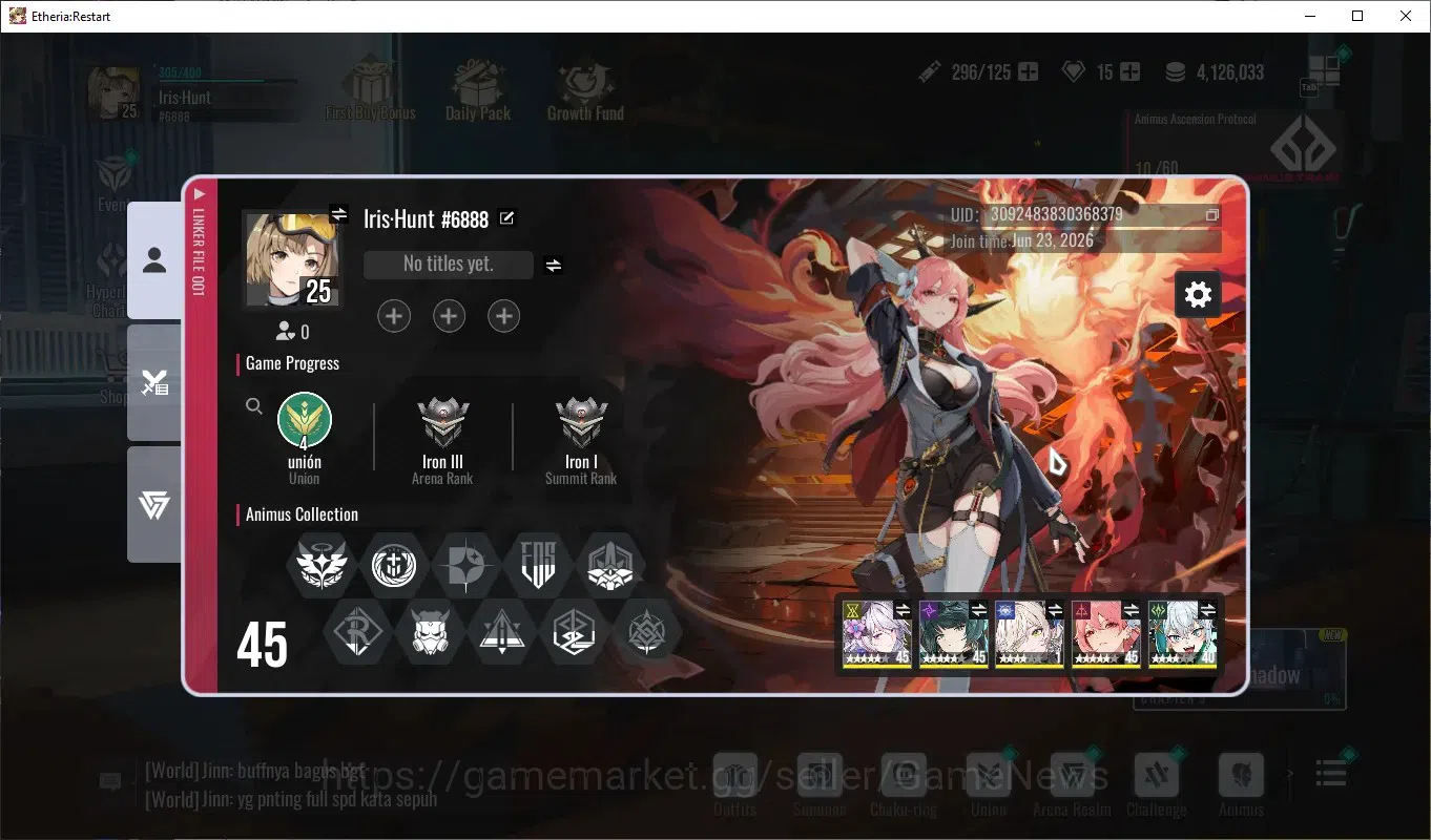 Etheria: Restart Accounts GLOBAL-S25|Lv25|11 SSR[Lian,Yeli,Plume,Kloss,Lingl image 7