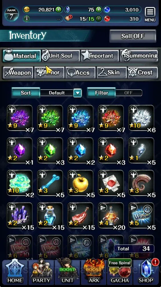 Last Cloudia Accounts GLOBAL|Rank 7|Collab Brave Frontier (Fire God Varg image 10