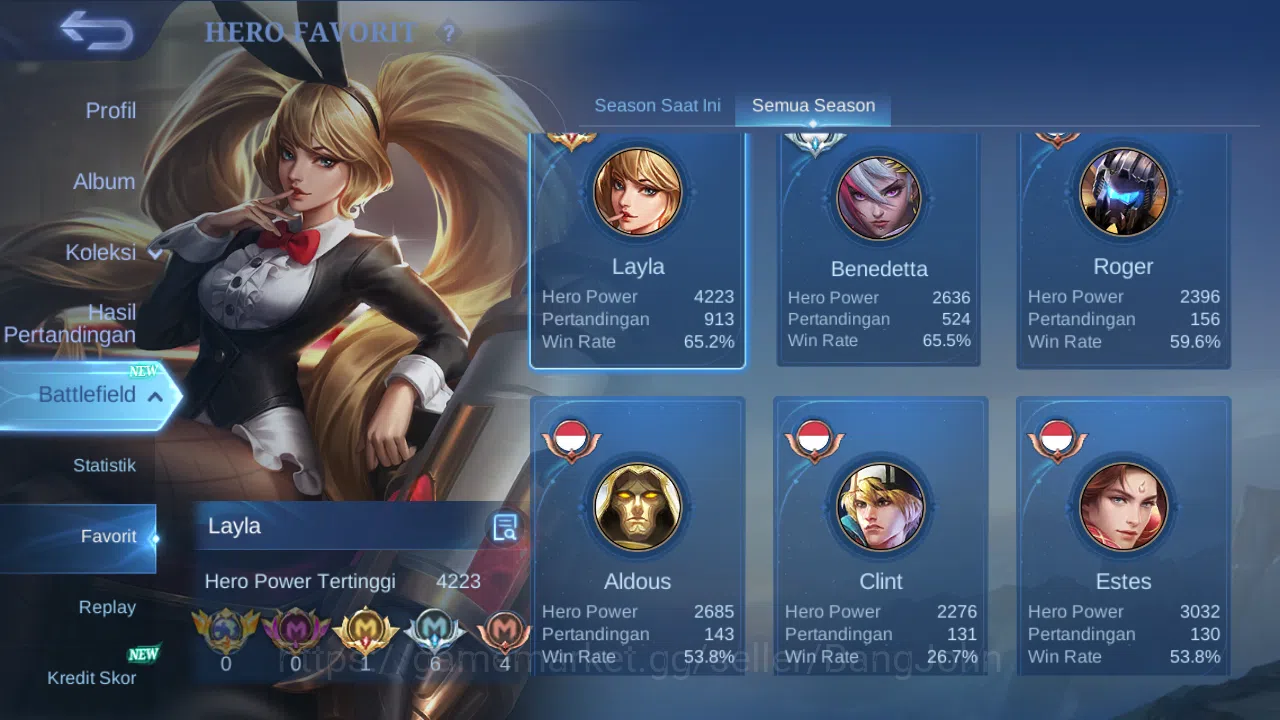 Mobile Legends: Bang Bang Accounts Hero 110 Skin 188 | Collector Benedetta | KOF Kari image 17