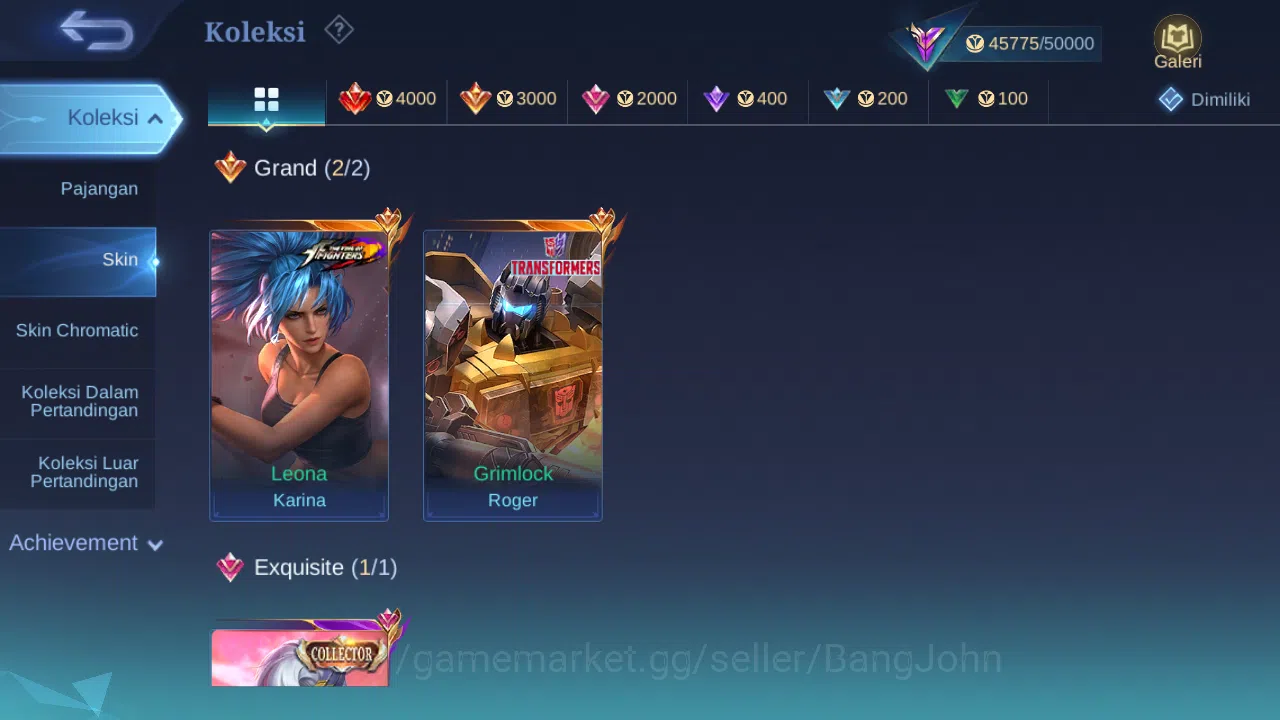 Mobile Legends: Bang Bang Accounts Hero 110 Skin 188 | Collector Benedetta | KOF Kari image 2
