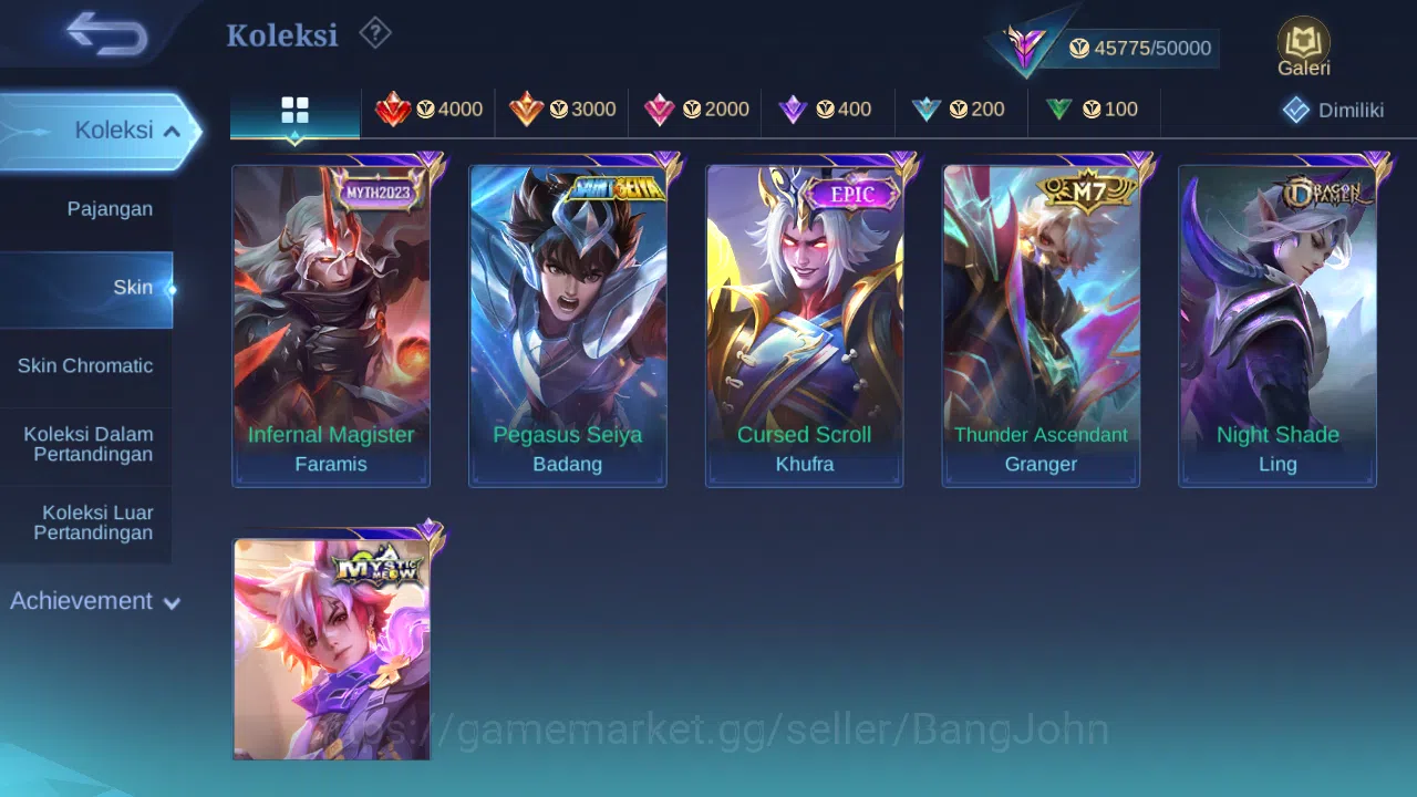 Mobile Legends: Bang Bang Accounts Hero 110 Skin 188 | Collector Benedetta | KOF Kari image 7