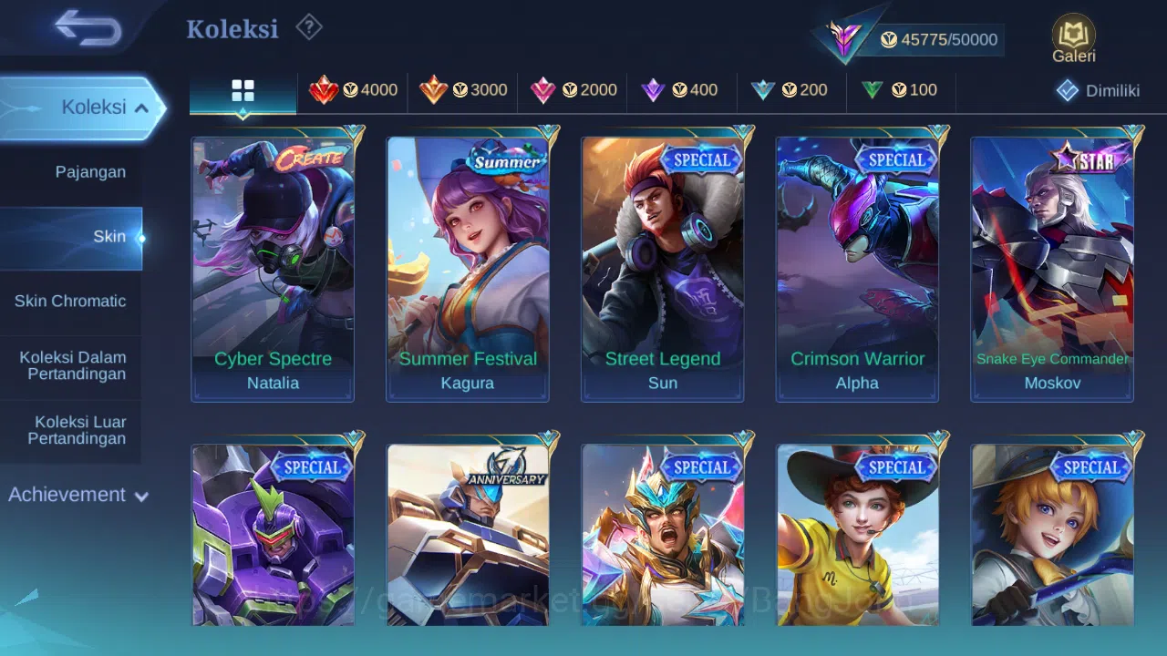Mobile Legends: Bang Bang Accounts Hero 110 Skin 188 | Collector Benedetta | KOF Kari image 9