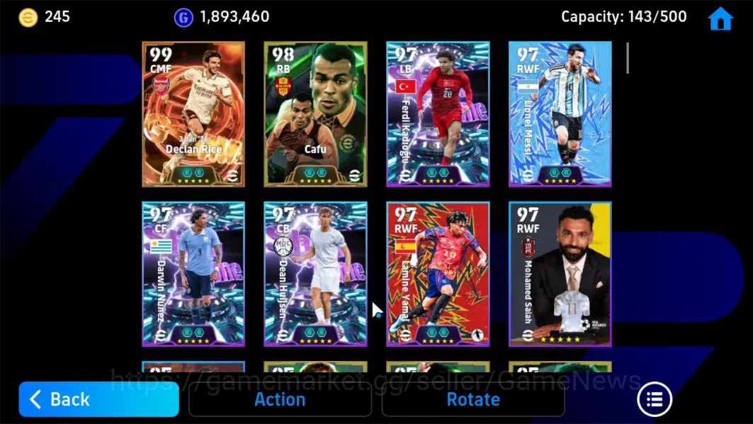 eFootball Accounts Android|BigTime Declan Rice,Epic Cafu,Steven Gerra image 4