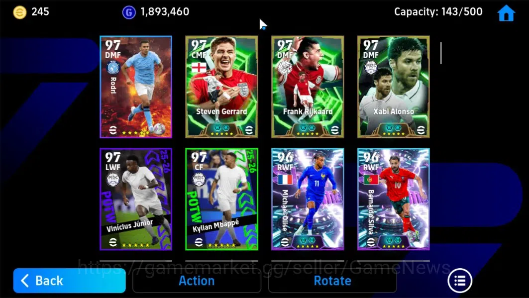 eFootball Accounts Android|BigTime Declan Rice,Epic Cafu,Steven Gerra image 5