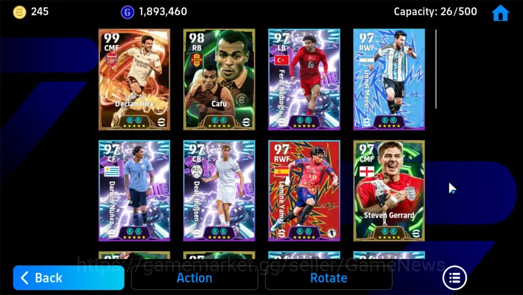 eFootball Accounts Android|BigTime Declan Rice,Epic Cafu,Steven Gerra image 7
