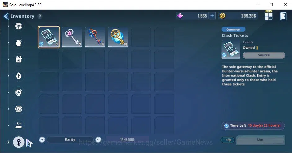 Solo Leveling: ARISE Accounts Starter 49K EssenceStone | 13 SSR Char + 4 SSR Weapon and many Resources etc | Log Netmarble 9