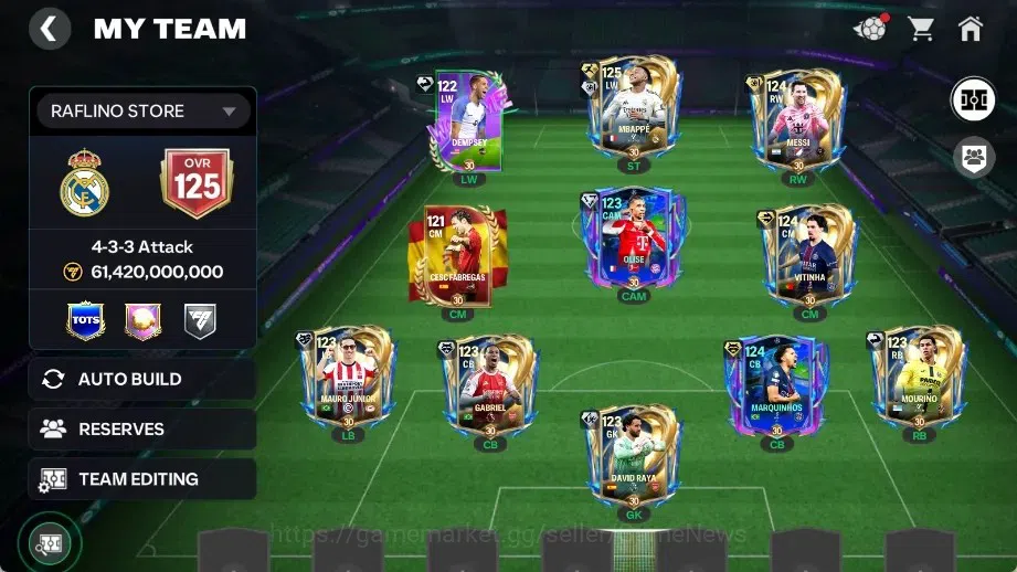EA SPORTS FC Mobile Accounts 125 OVR/61B Value|Starting 11 META Full EVO (Mbapp image 2