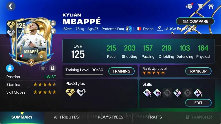 EA SPORTS FC Mobile Accounts 125 OVR/61B Value|Starting 11 META Full EVO (Mbapp image 5
