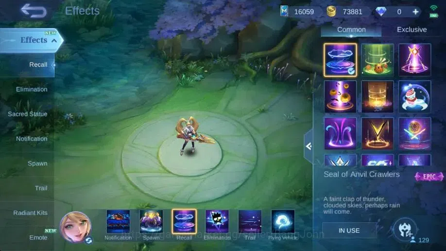 Mobile Legends: Bang Bang Accounts Global|Hero 129|Skin 307|Exalted|Legend Gusion|CC image 6