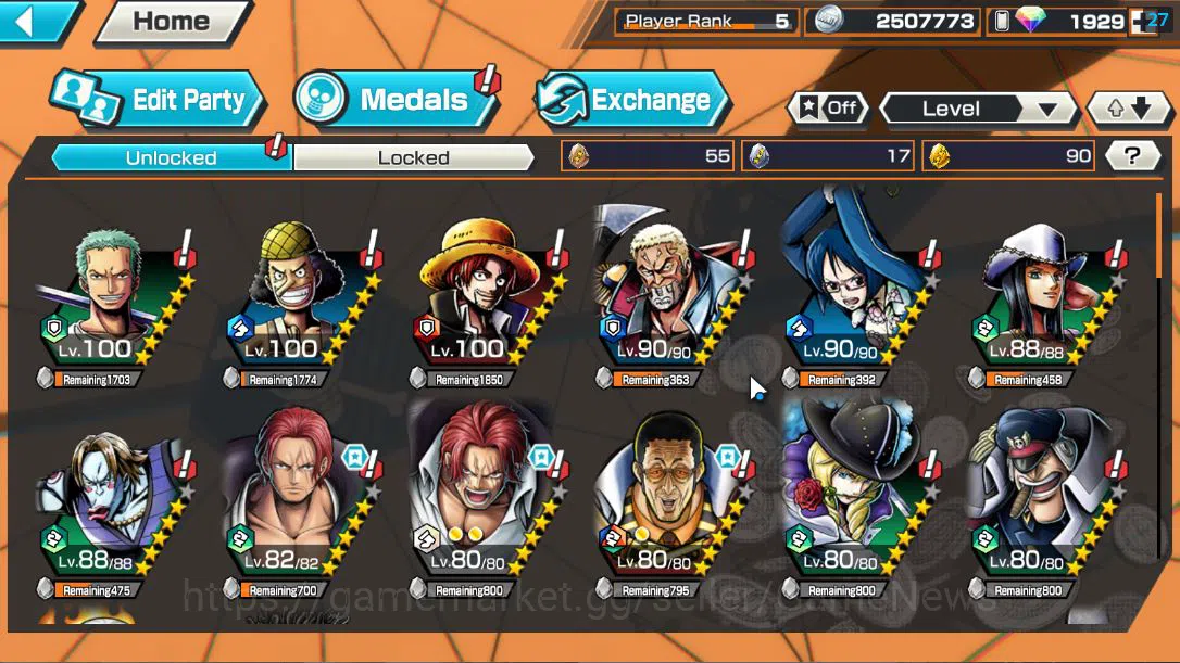 One Piece Bounty Rush Accounts Global|Android Only|4 EX |Film Red Shanks,Devine S image 10