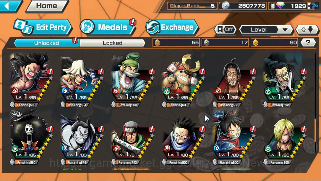 One Piece Bounty Rush Accounts Global|Android Only|4 EX |Film Red Shanks,Devine S image 7