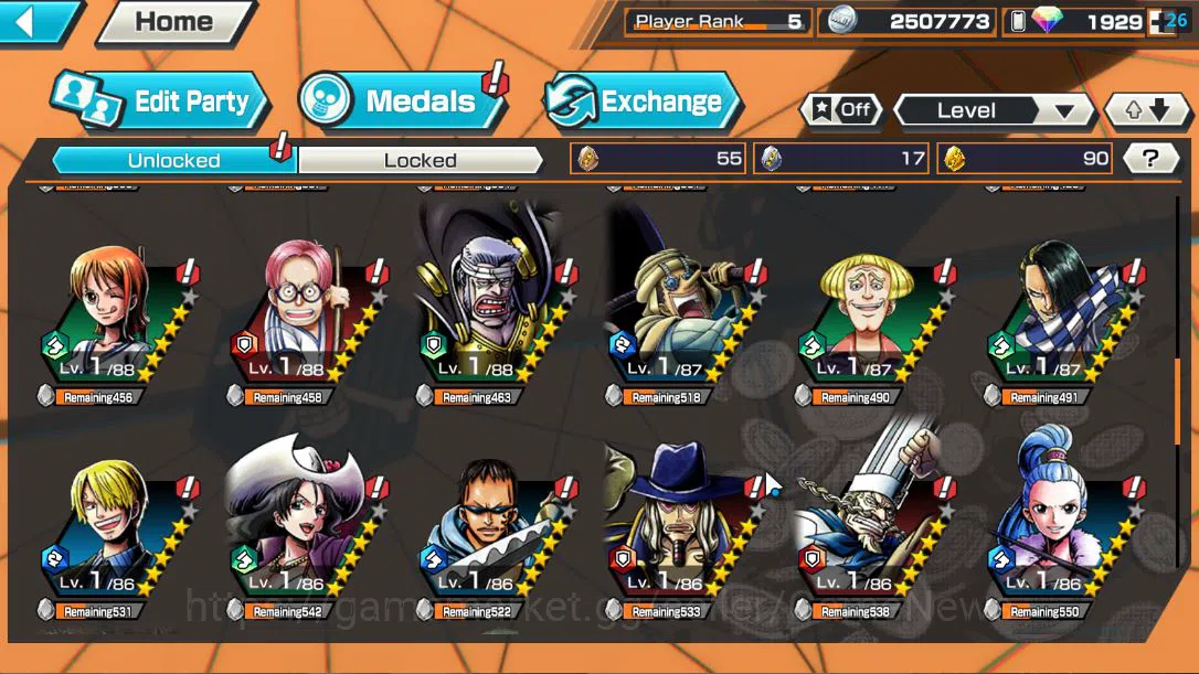 One Piece Bounty Rush Accounts Global|Android Only|4 EX |Film Red Shanks,Devine S image 8