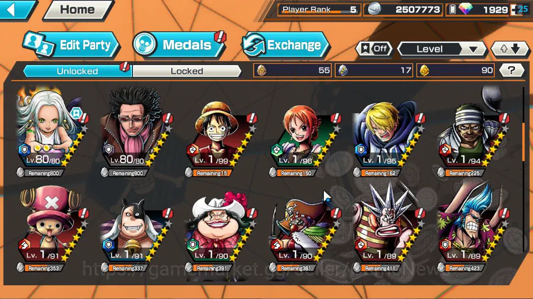 One Piece Bounty Rush Accounts Global|Android Only|4 EX |Film Red Shanks,Devine S image 9