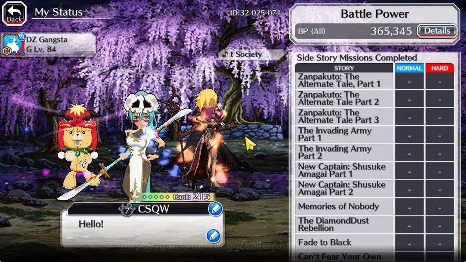 Bleach: Brave Souls Accounts Mid-Tier [GBL]BP 365K+2K Orbs|Fresh Story|Halibel Cacao,Nelliel Orient,Kon NY,Ichigo 5