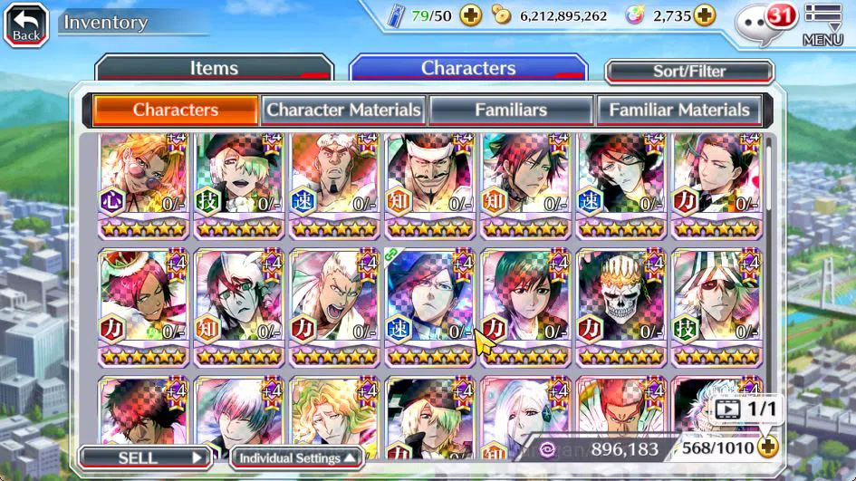 Bleach: Brave Souls Accounts Mid-Tier [GBL]BP 365K+2K Orbs|Fresh Story|Halibel Cacao,Nelliel Orient,Kon NY,Ichigo 8