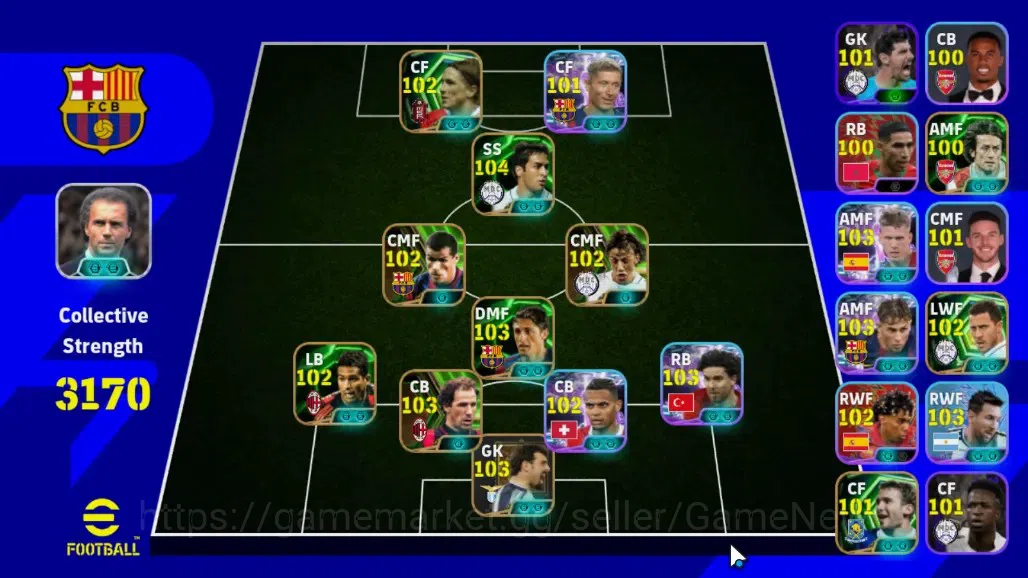 eFootball Accounts Android|Epic Edmilson,Raul,Guti,Rivaldo,Show time image 1