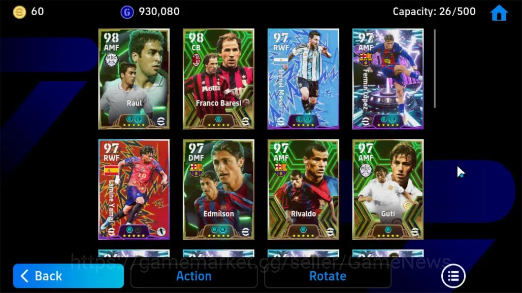 eFootball Accounts Android|Epic Edmilson,Raul,Guti,Rivaldo,Show time image 8