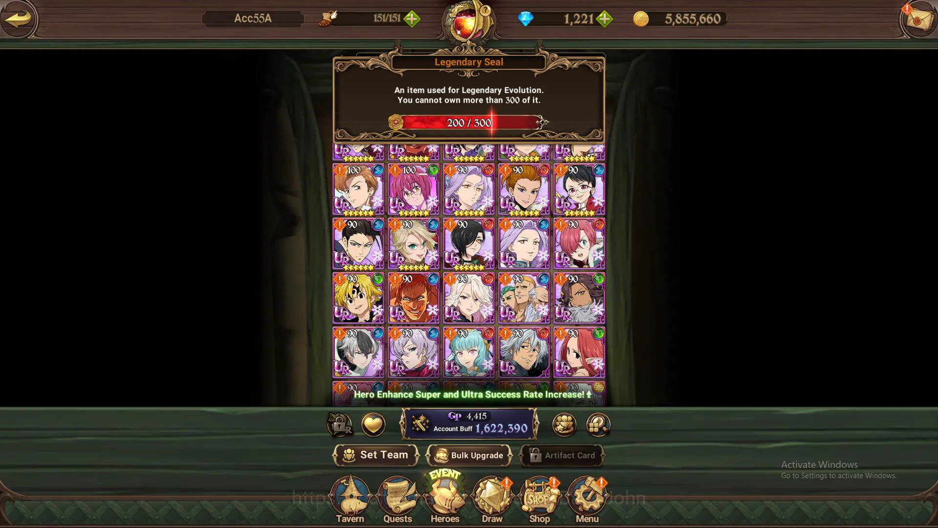 The Seven Deadly Sins: Grand Cross Accounts ASIA|1.6M CC|LS 200+DM 1221|UR Demon King Meliodas image 2
