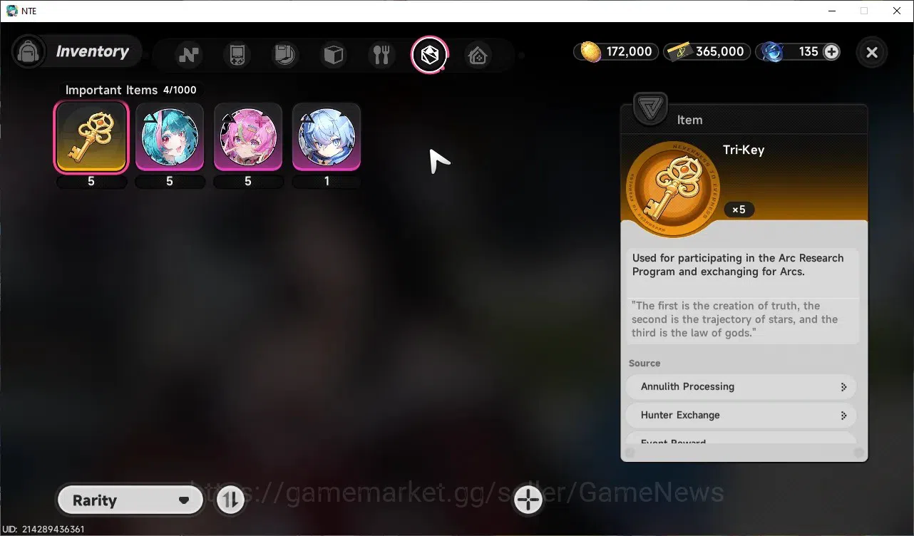 Neverness to Everness Accounts EUROPE|HL 3|3 S Class 1 Limited (Hotori),2 Standard(Baicang,Fadia)|2 Selector|Overcast 14