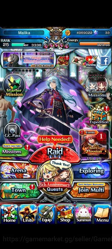 Grand Summoners Accounts Global|Rank 25|Starter|4 Ascend| RimuruTW, SagaraT image 1
