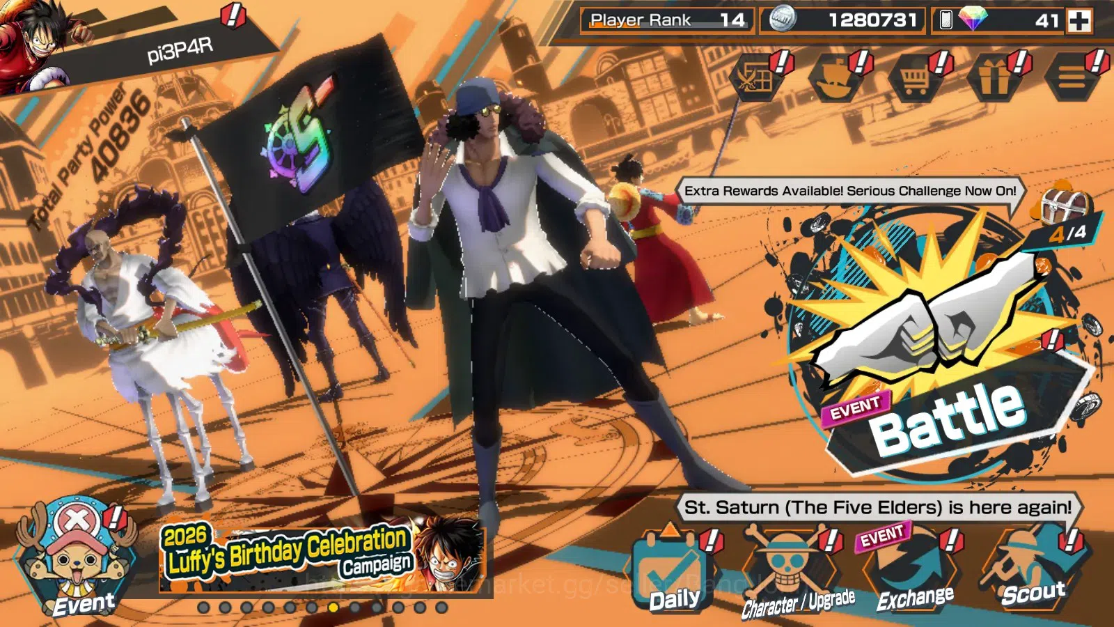 One Piece Bounty Rush Accounts Global | 4 EX | PR 14 | BOM Kaido,5E Nusjuro,BP Ku image 10