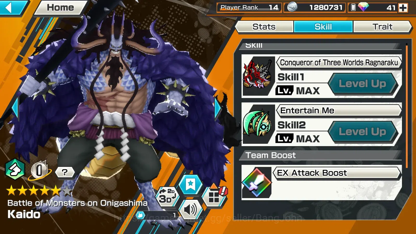One Piece Bounty Rush Accounts Global | 4 EX | PR 14 | BOM Kaido,5E Nusjuro,BP Ku image 5