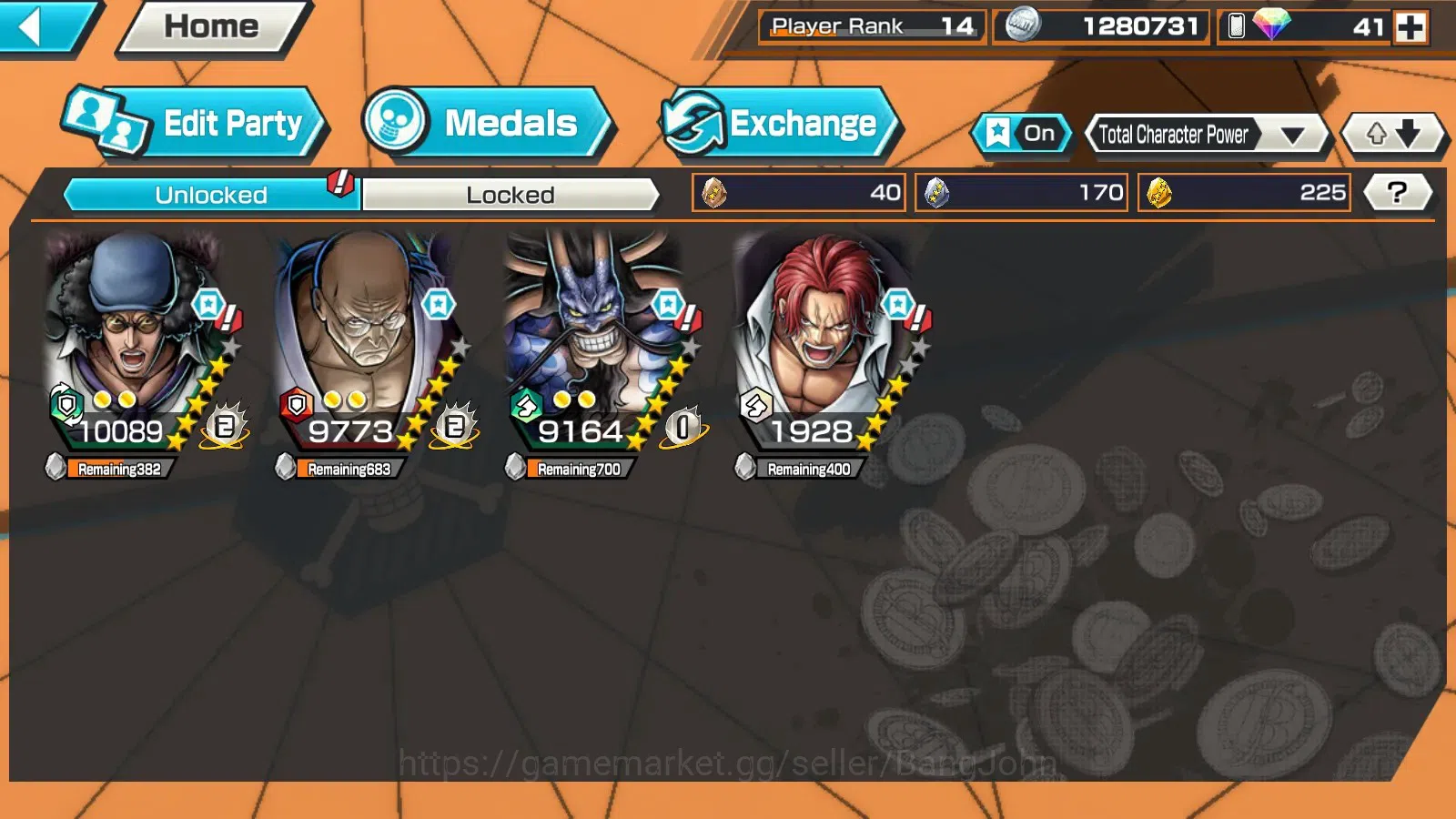 One Piece Bounty Rush Accounts Global | 4 EX | PR 14 | BOM Kaido,5E Nusjuro,BP Ku image 8