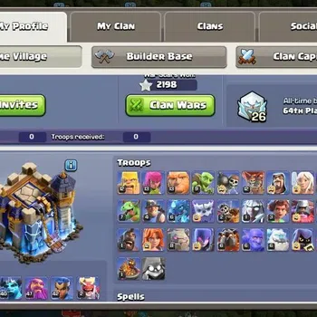 Clash of Clans Accounts High-End Global |TH 18-BH 8|LVL 188| AQ 58 ,MP 40 ,GW 47 ,RC 42 ,BK 60,DD 2|BM 8|Legendary Skin 3|CN