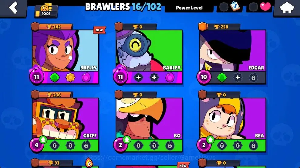 Brawl Stars Accounts 1001 Trophy|16 Brawlers 2 Max Lv [Barley,Shelly]|1 image 4