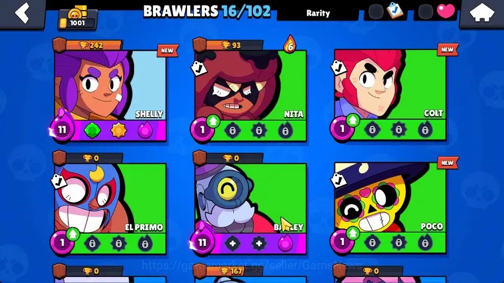Brawl Stars Accounts 1001 Trophy|16 Brawlers 2 Max Lv [Barley,Shelly]|1 image 7