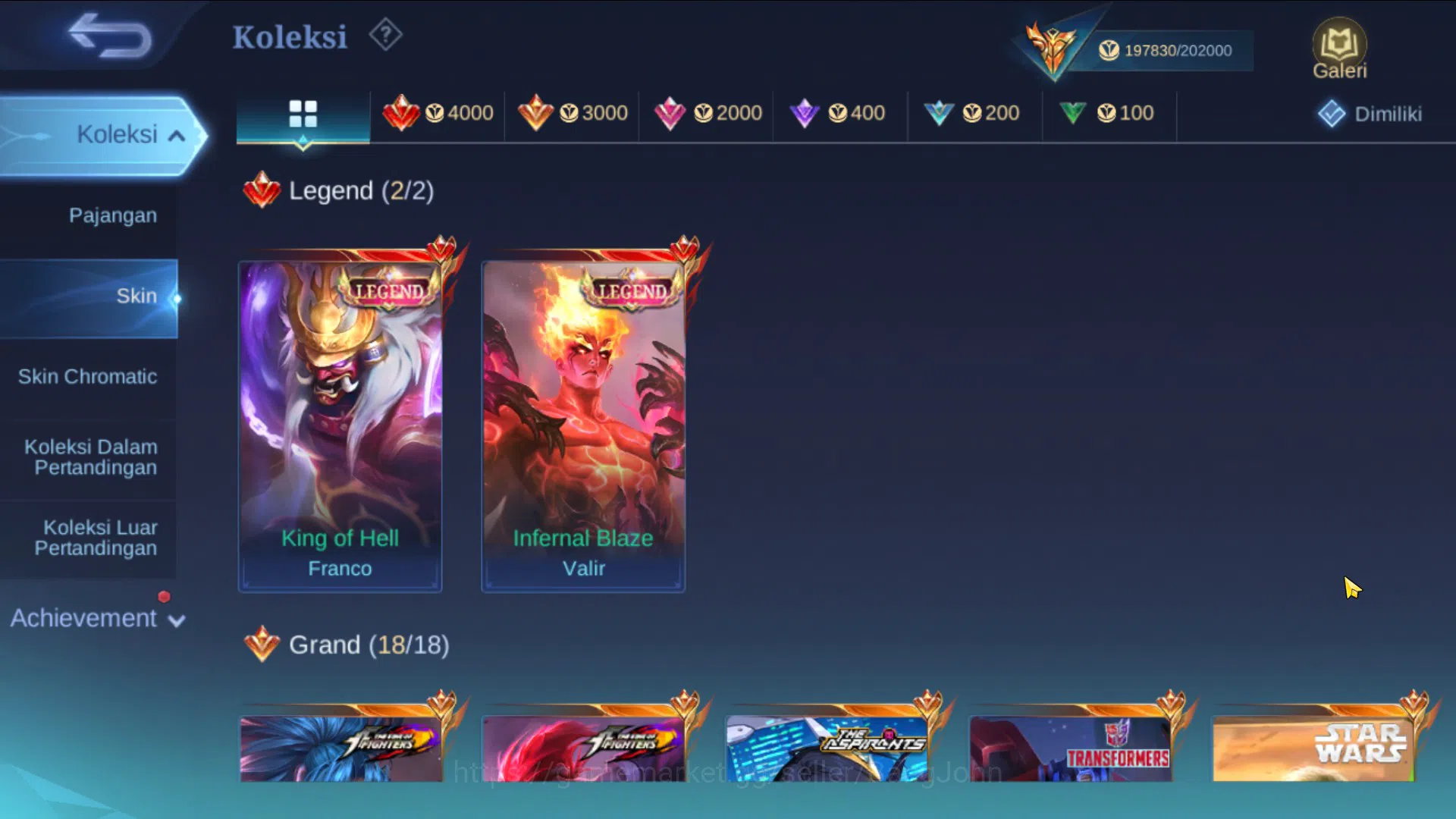 Mobile Legends: Bang Bang Accounts Hero 131|Skin 500|Legend Franco Valir|CC Ling|KOF image 7