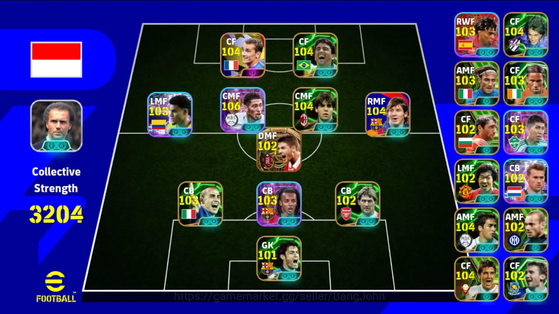 eFootball Accounts Mobile|PW 3204|Bellingham Show,Messi+Griezemann Pa image 10