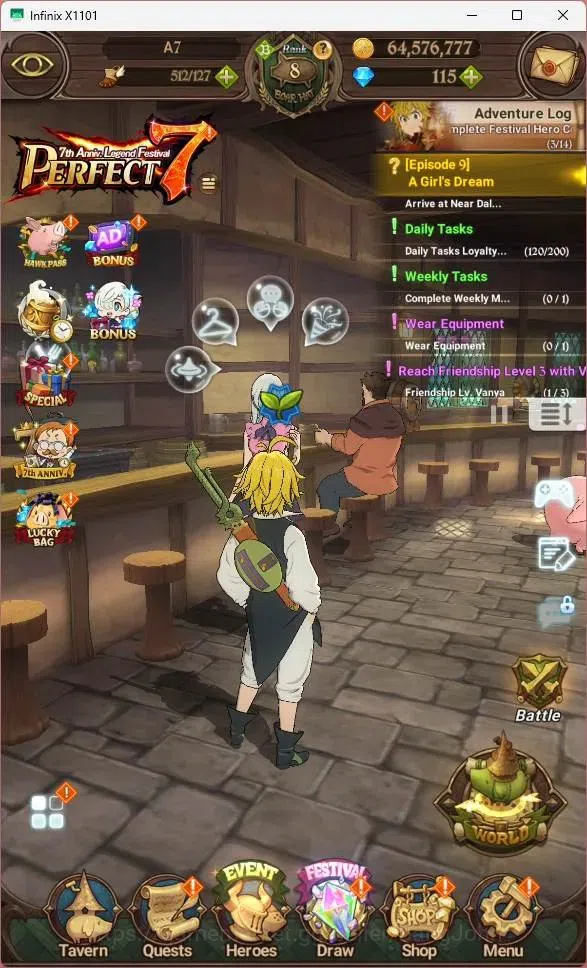The Seven Deadly Sins: Grand Cross Accounts ASIA | 636K CC| 115 DM|UR Mesis 1/6,MEnor 1/6, ODK image 7