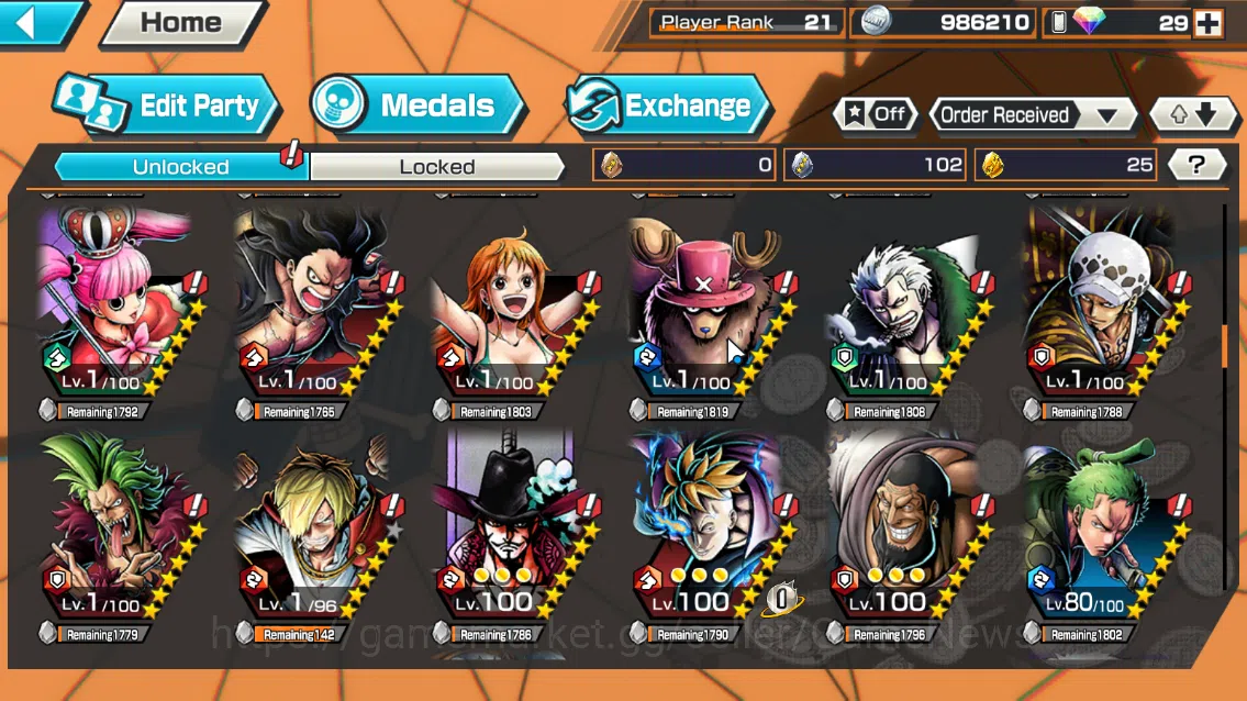 One Piece Bounty Rush Accounts Global|5EX|T4Emperor Luffy,BP Kuzan,KOP Roger,NHQ[ image 7