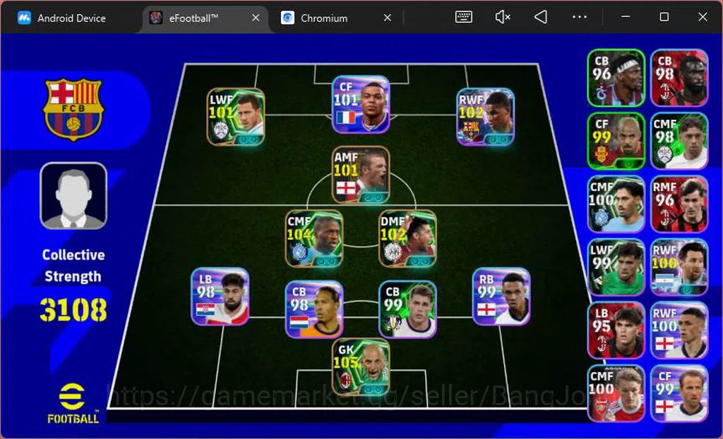 eFootball Accounts Power 3108|Yaya Toure epic,Abbiati epic,Marcus Ras image 1