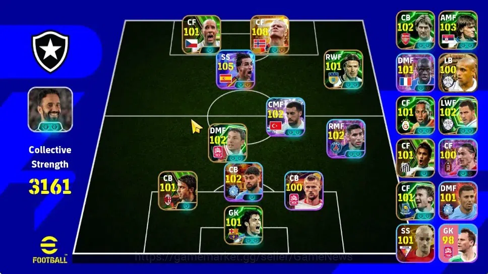 eFootball Accounts High-End Android|Big Time Erling Haland New & Roberto Carlos Old|21 Epic Dragan Stojkovic,Showtime Ferran 1